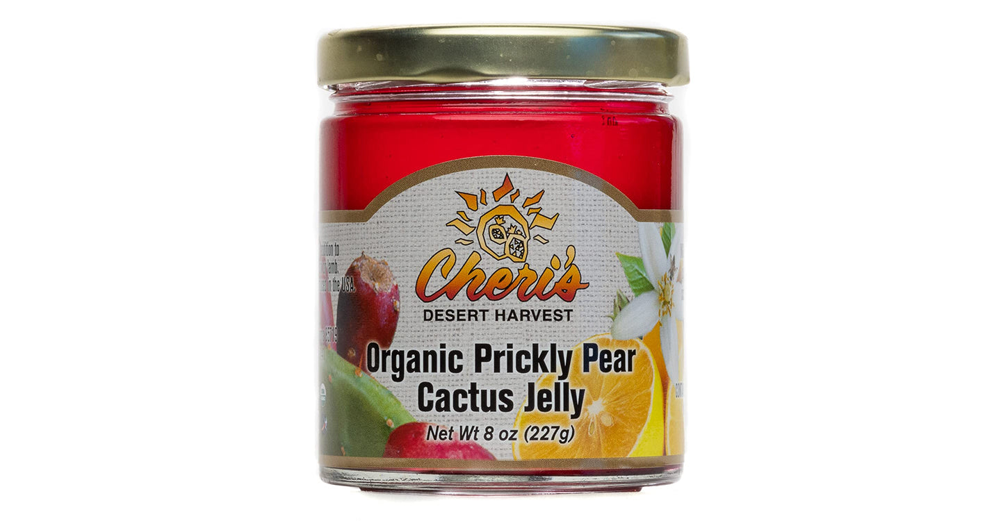 prickly pear cactus fruit jelly CHERIS DESERT HARVEST Organic Prickly Pear Cactus Jelly, 8 Ounce