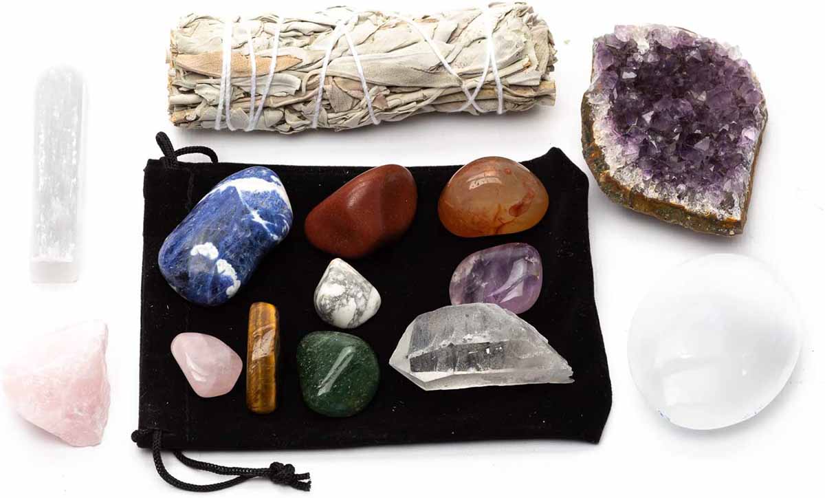 Gemstones & Crystals Kit with Sage - BUY 1 - Get 1 FREE