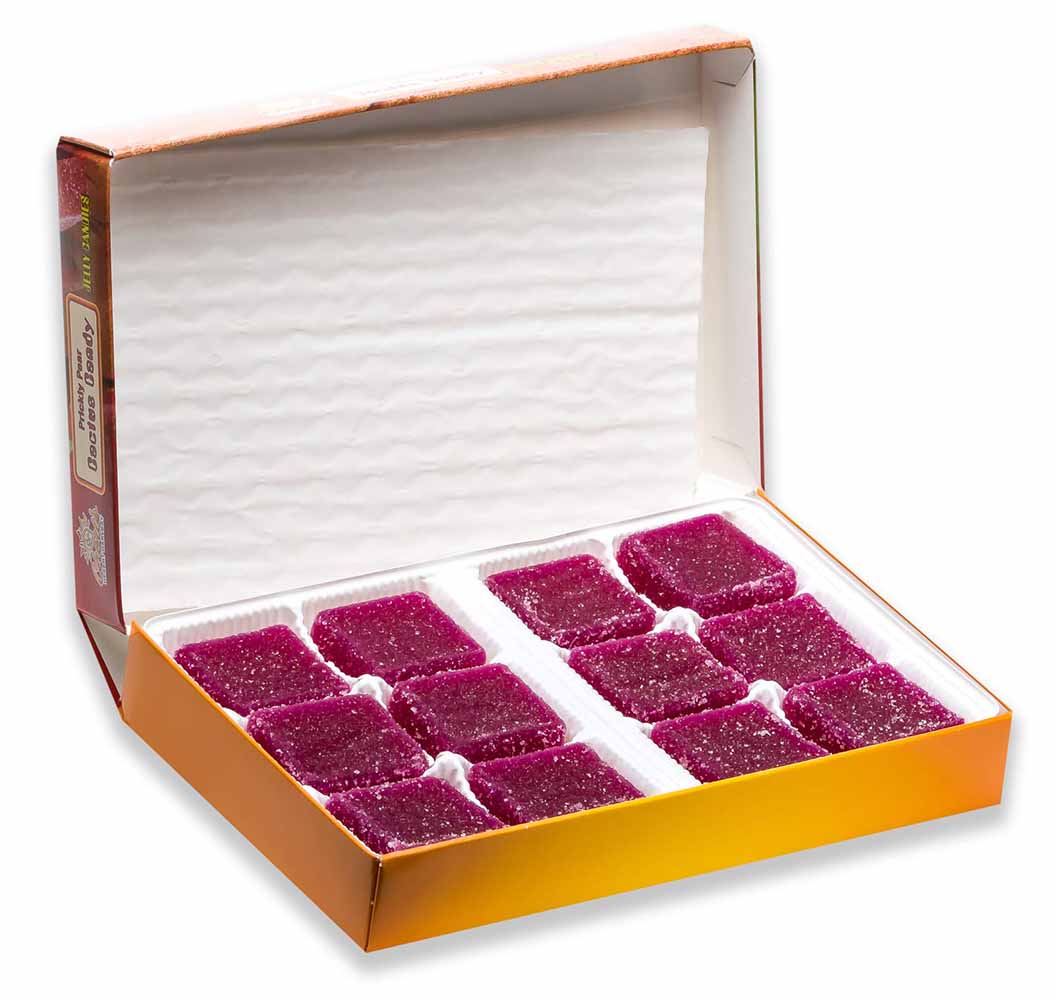 Cheri's Desert Harvest Prickly Pear Cactus Candy - 12 Jelly Candy Squares, Made with Pure Prickly Pear Cactus Juice, Free Shipping