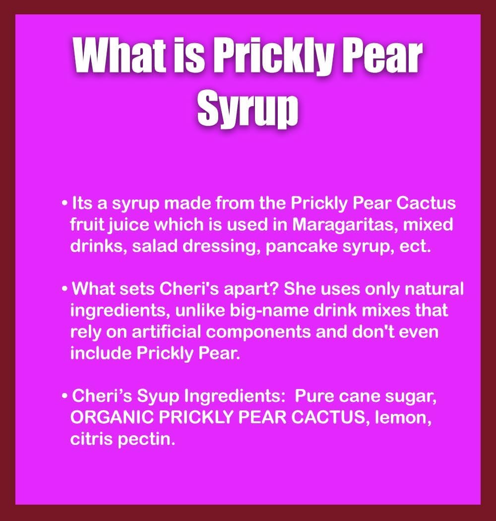 Cheri's Desert Harvest Prickly Pear Cactus Syrup, 1 Gallon – Includes Recipe Card from DesertUSA