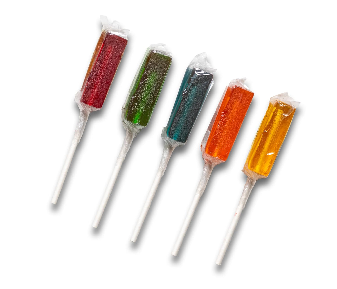Lollipops Assorted Flavors - Five Pack of 1 oz Prickly Pear Lollipops - Prickly Pear, Blueberry, Watermelon Orange and Lemon, made by Cactus Candy Company, (5 Pack)