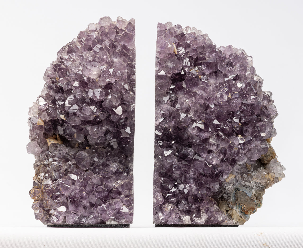 DesertUSA Amethyst Geode Crystal Cluster Bookends