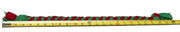 22-inch braided fleece dog toy in red and teal for large dogs