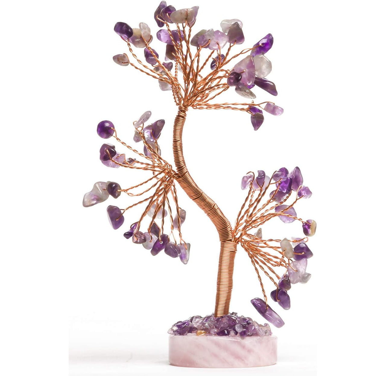 DesertUSA Natural Gemstone Stone Feng Shui Bonsai Money Tree (Amethyst)