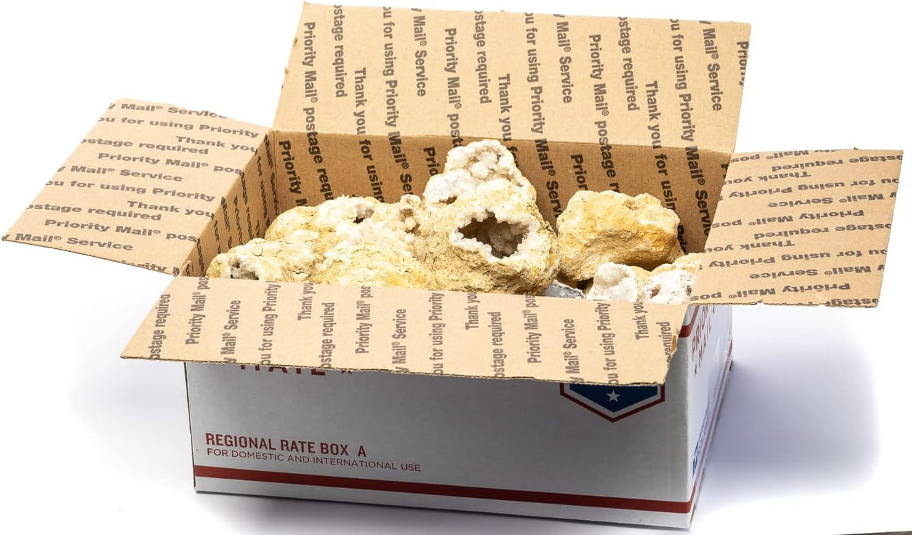 DesertUSA Box of Broken Moroccan Geodes 2 to 5 inches