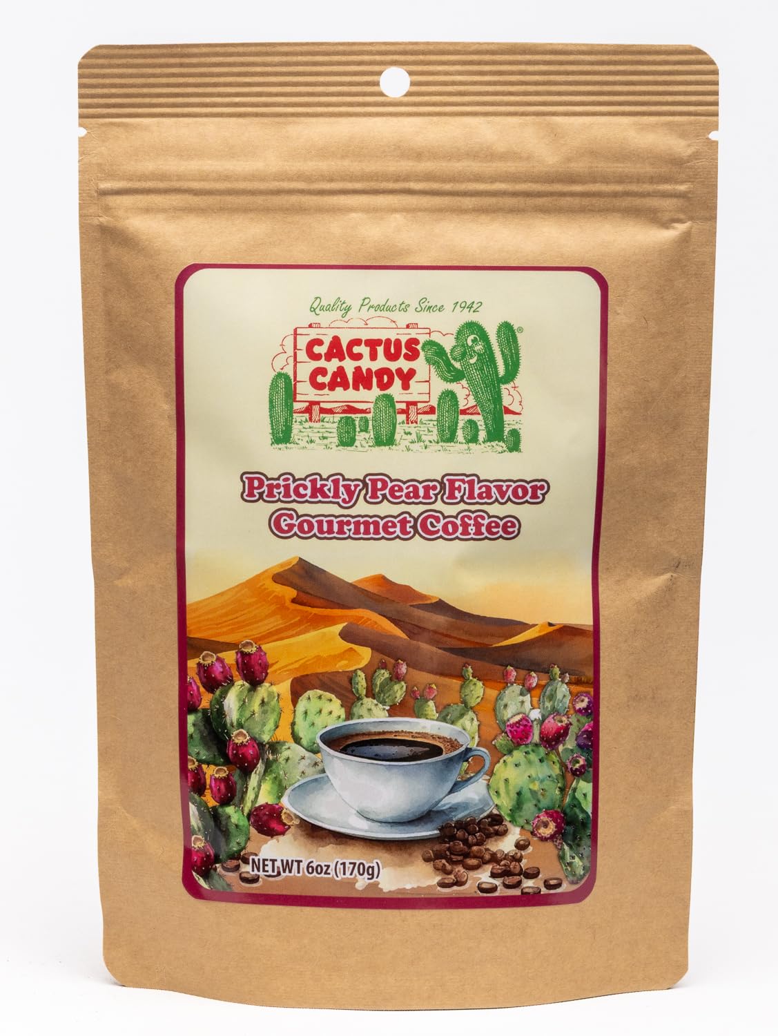 Prickly pear flavored gourmet coffee