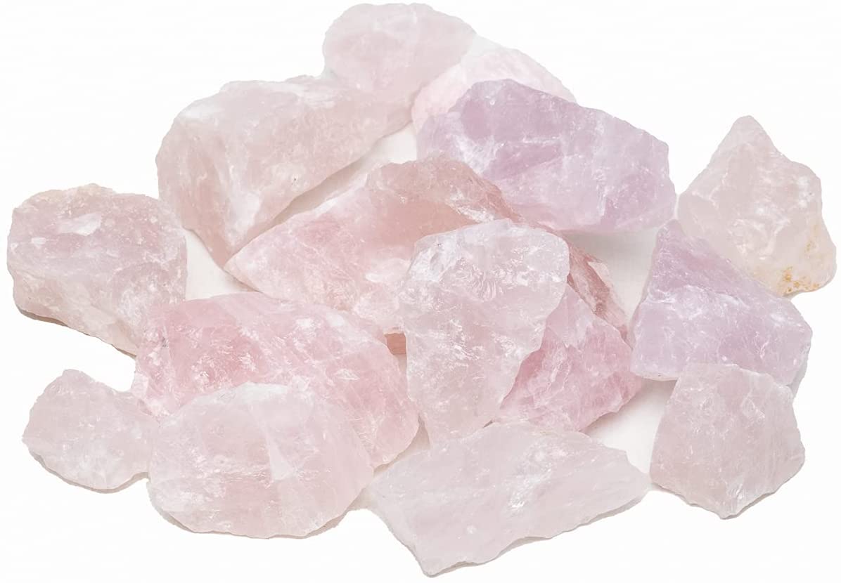Rough Rose Quartz 1 lb Bulk Crystal Stones