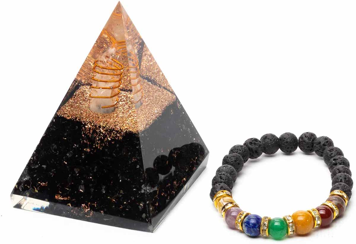 Pyramid Black Tourmaline EMF Protection (Size Tall)