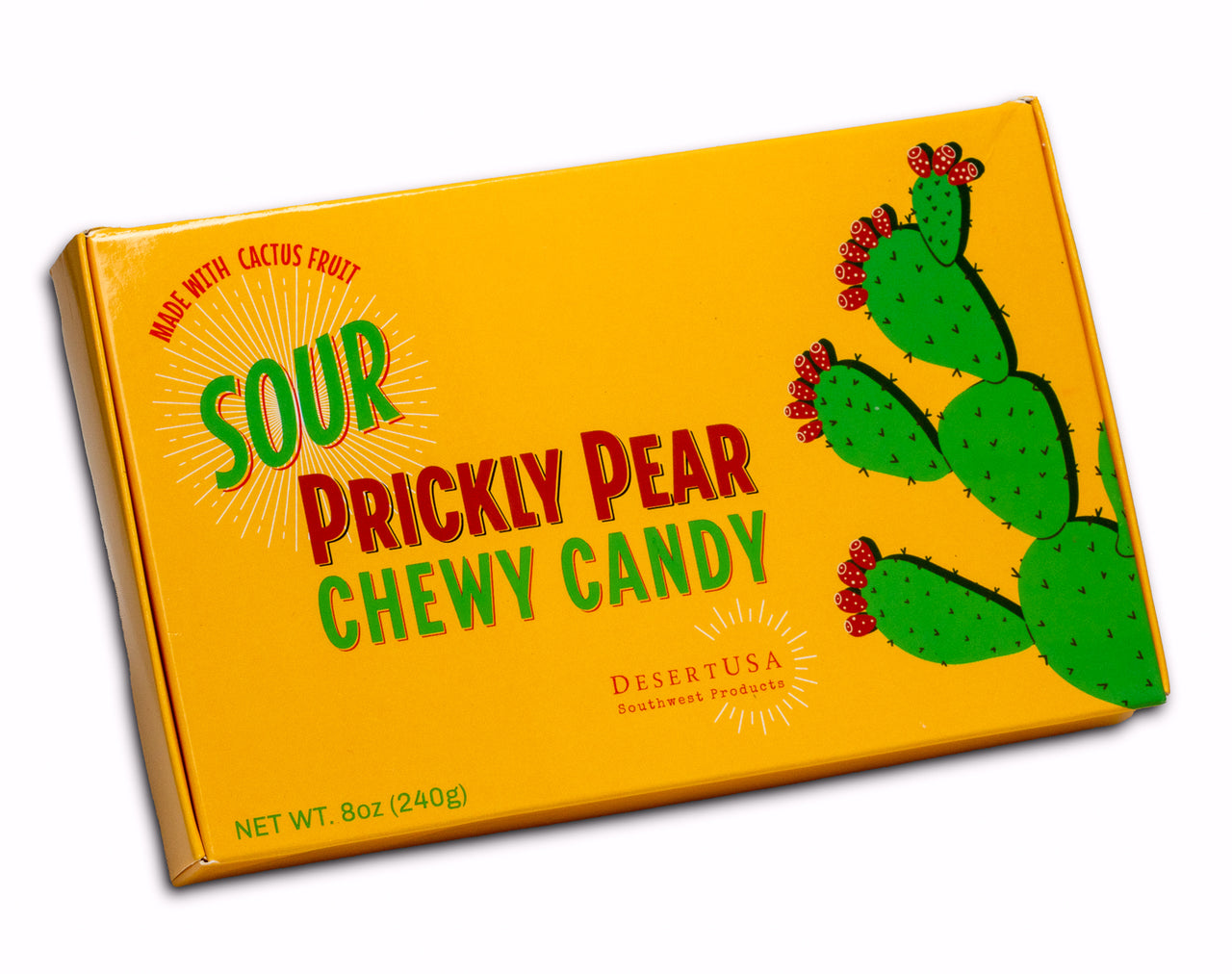 DesertUSA SOUR Prickly Pear Chewy Candy - Made from Natural Cactus Fruit