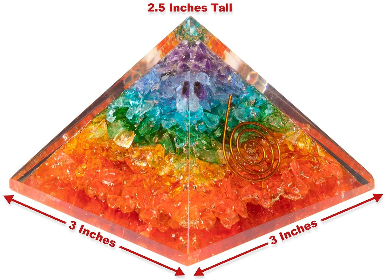 Orgone Crystal Stone Pyramid for EMF Protection