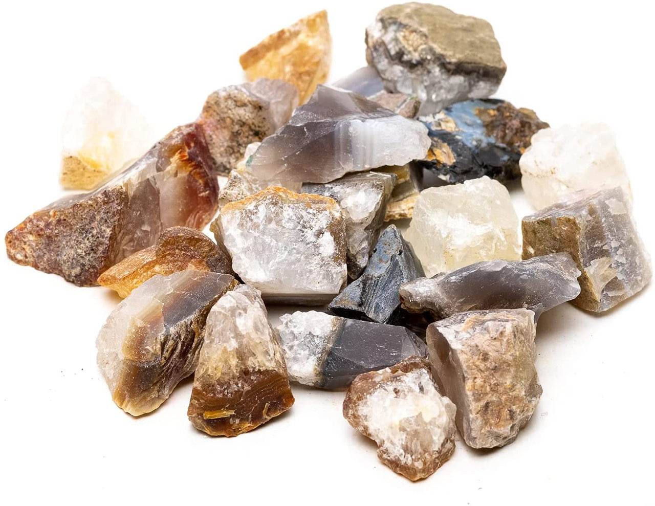 Rough Agate 1 lb Bulk Crystal Stones