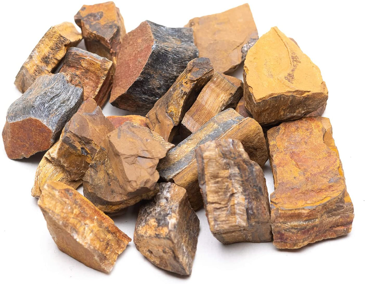 Rough Tiger's Eye Crystal Stones 1 lb Bulk