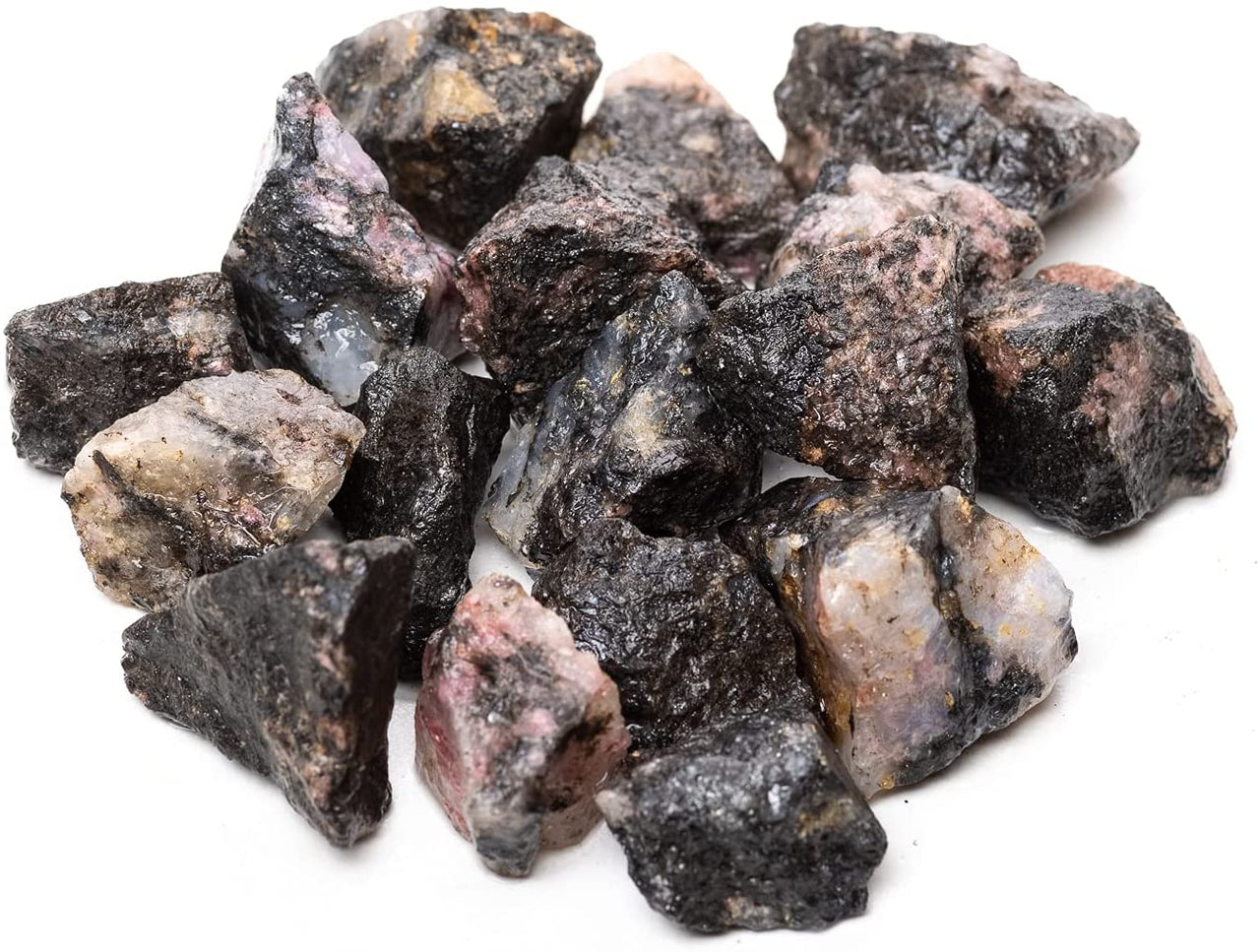 Rough Rhodonite Crystal Stones 1 lb Bulk