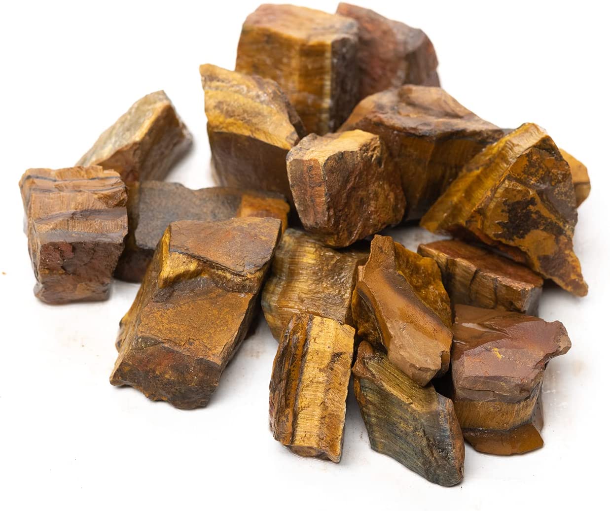 Rough Tiger's Eye Crystal Stones 1 lb Bulk