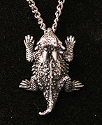 Horny Toad Lizard Pewter Necklace